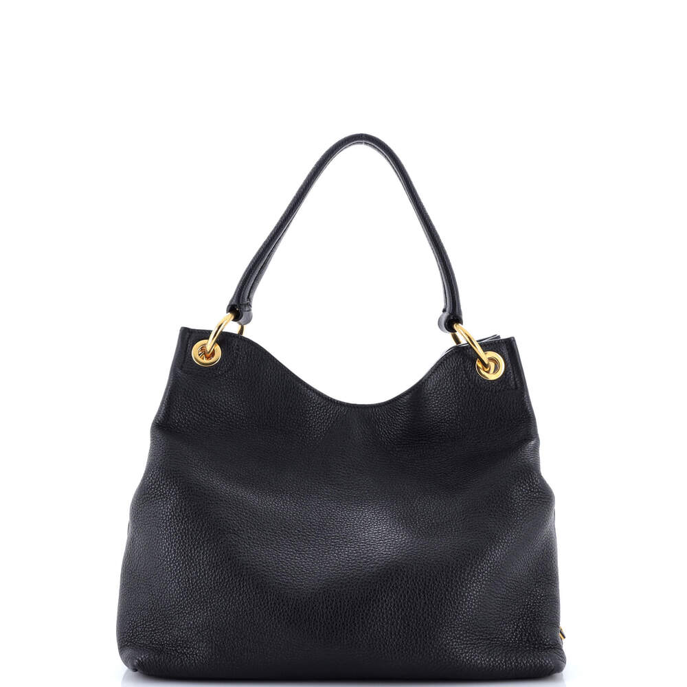 Prada Logo Hobo Embossed Vitello Daino #252914P12B - Picture 3 of 8